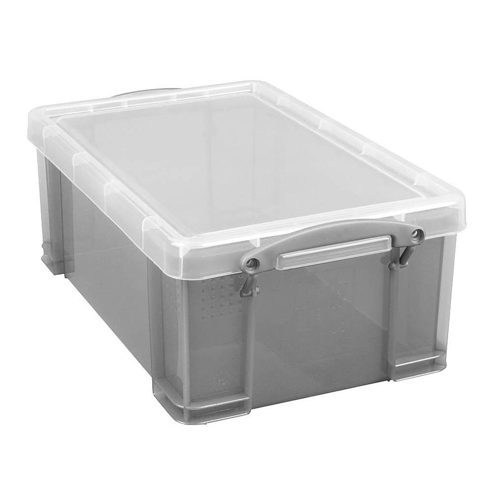 contenitore - con coperchio - Volume 9 a 35 l - plastica - grigio  trasparente